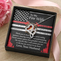 To My Fire Wife Double Hearts Necklace