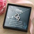 Mom Your Life Was A Blessing -   Double Hearts Necklace