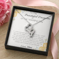 To My Beautiful Daughter If I Could Only Give You One Thing Double Hearts Necklace