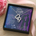 To My Doctor Wife  Thank You For All Your Herd Work - Love Your Husband -  Double Hearts Necklace