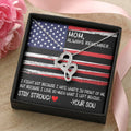 Mom Always Remember - Perfect Us Army Mother's Day Gift Double Hearts Necklace