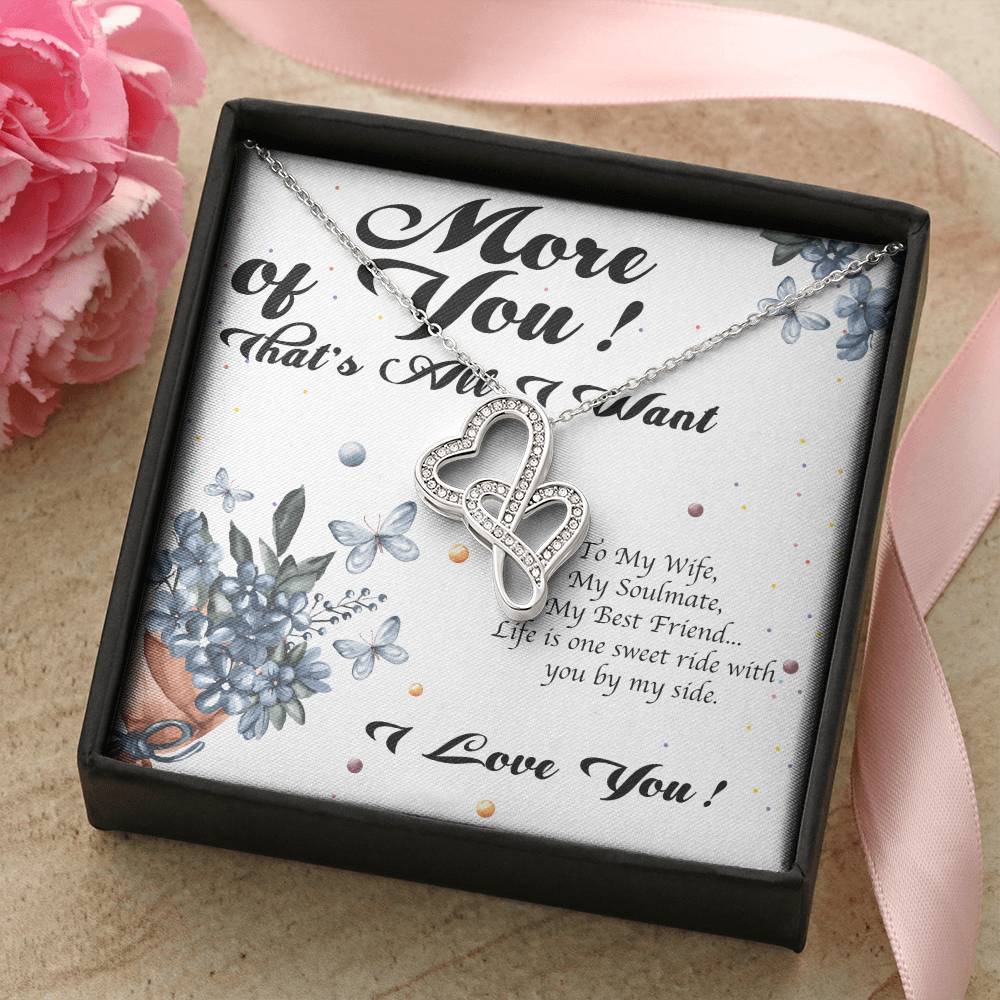 More Of You! That's All I Want Double Hearts Necklace