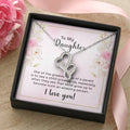 To My Daughter - One Of The Greatest Joys -  Double Hearts Necklace