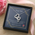 To My Wife  1 Double Hearts Necklace