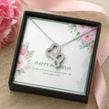 Happy Birthday Wife-  Double Hearts Necklace