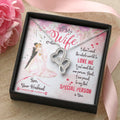 To My Wife Necklace Gift Anniversary Gift Gifts For Her Christmas Gift For Wife Birthday Gift G Double Hearts Necklace