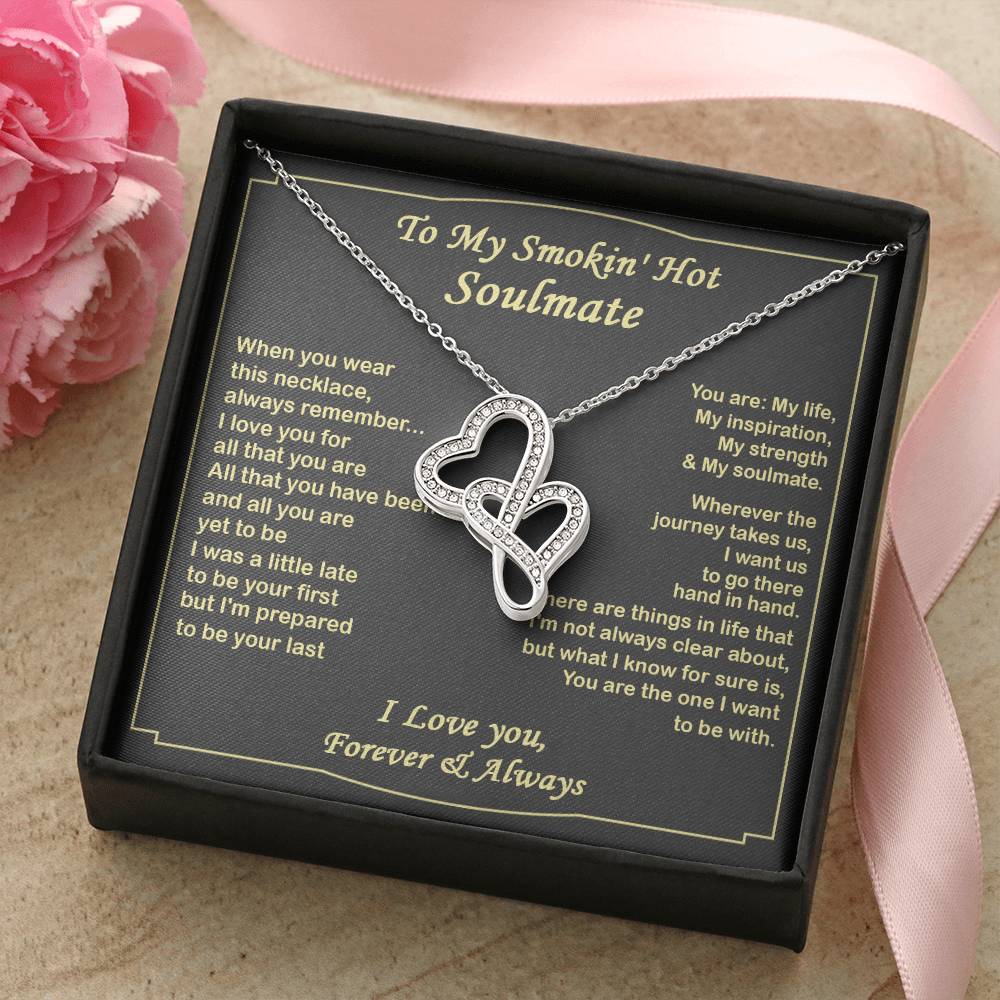 Gift For Your Soulmate - You Are My Inspiration 1 - Double Hearts Double Hearts Necklace