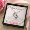To My Bestfriend Our Friends Are Our Chosen Family Double Hearts Necklace