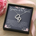 Grandmother Of The Groom Gift Necklace Grandma Wedding Gift Nana Bridal Shower Rehearsal Dinner Thank You Gift 3 Double Hearts Necklace