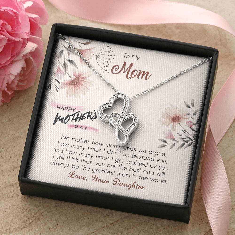 Mother's Day Gift  Necklace For Mom  Mother's Day Necklace  Best Gift For Mom  Mother's Day Necklace 4 Double Hearts Necklace