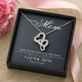 Perfect Gift For Mom Necklace - Mother's Day Gift For Mom Double Hearts Necklace