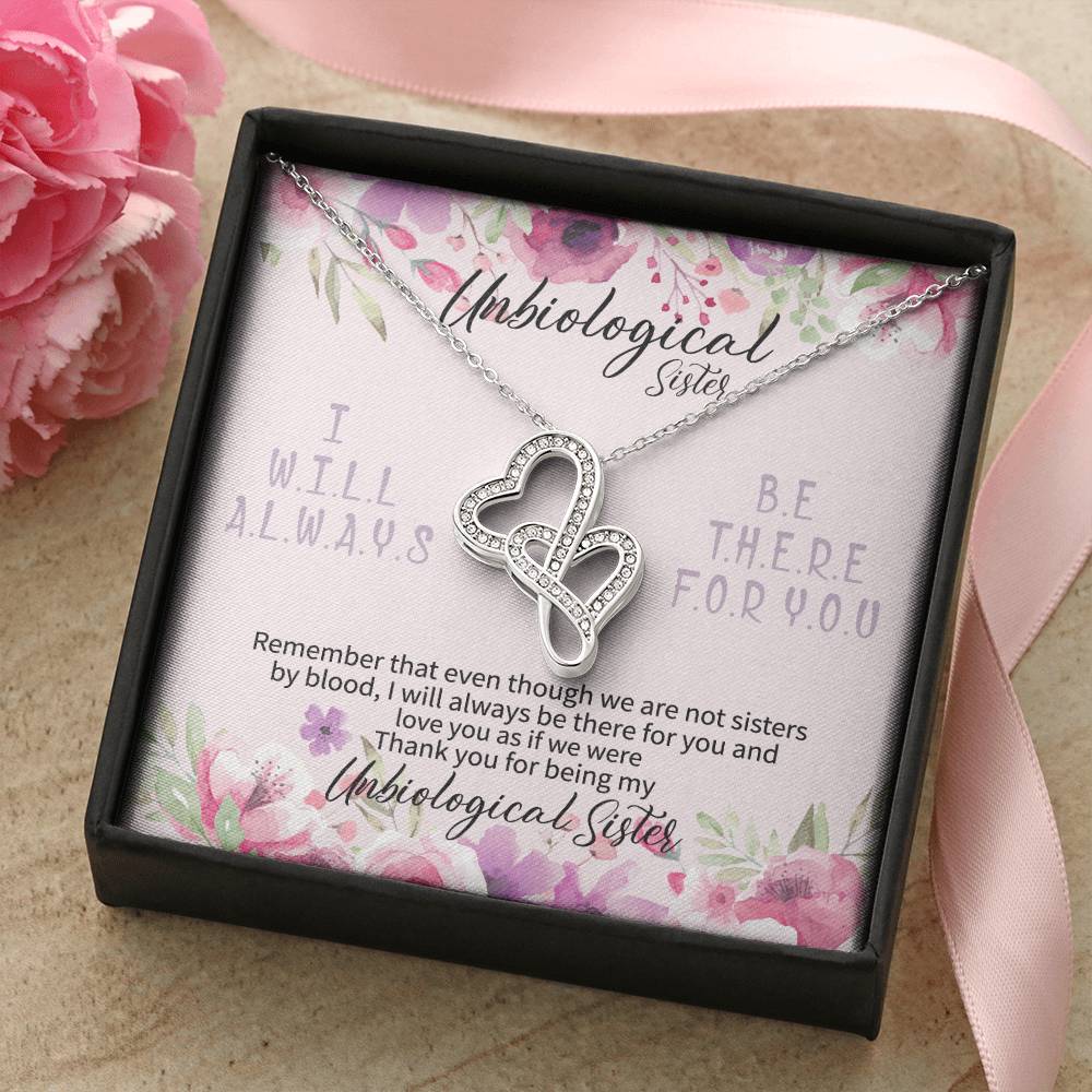 Step Sister Gift Ideas Best Ever Gifts For Your Sister Bonus Sister Gift Double Hearts Necklace