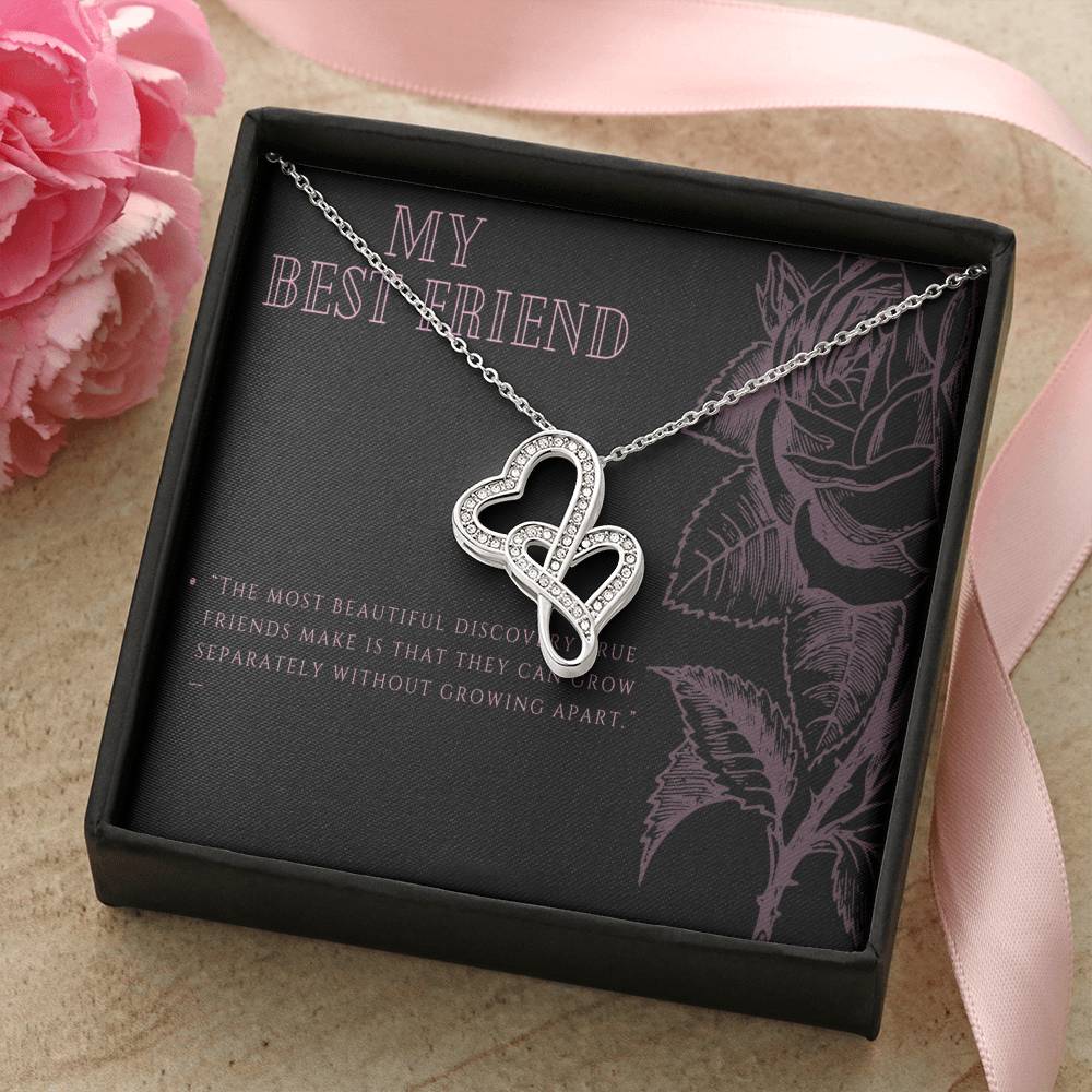 To My Friend Double Hearts Necklace