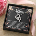 To Mom  Double Hearts Necklace