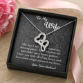To My Wife The Day I Met You - Love Husband Double Hearts Necklace