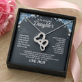 Daughter Gift Necklace Daughter Birthday Gift Gift For Daughter Daughter Jewelry 2 Double Hearts Necklace