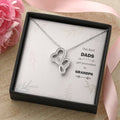 The Best Dads Get Promoted To Grandpa -  Double Hearts Necklace