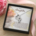 To My Daughter Necklace - Mom To Daughter Double Heart Necklace Gift - Mom And Daughter Always Remember Gift From Mom  3 Double Hearts Necklace