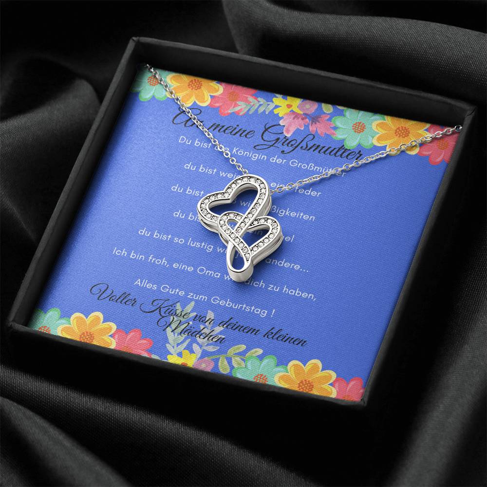 Großmutter Deiner Enkelin2 Double Hearts Necklace