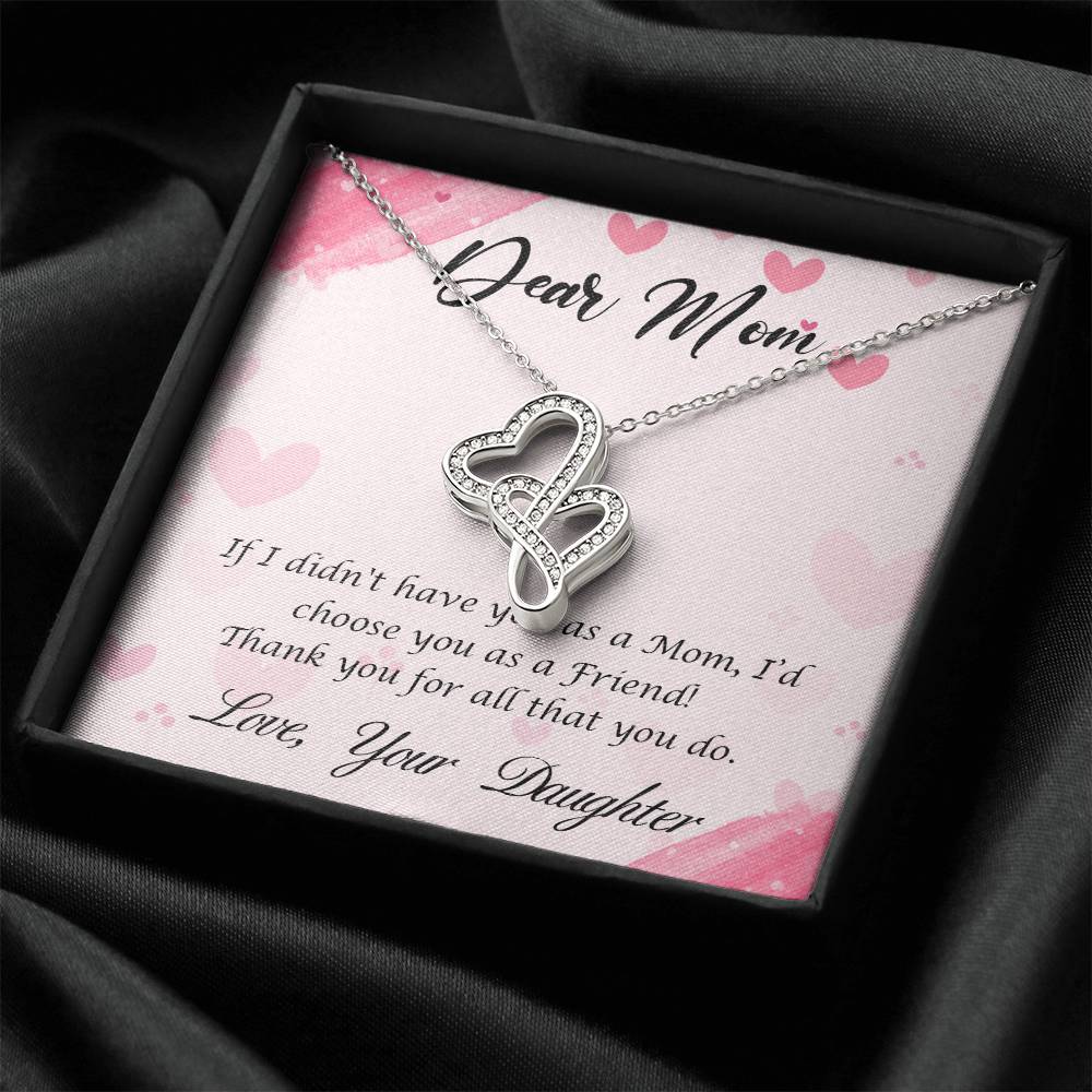 Mom Love Double Hearts Necklace