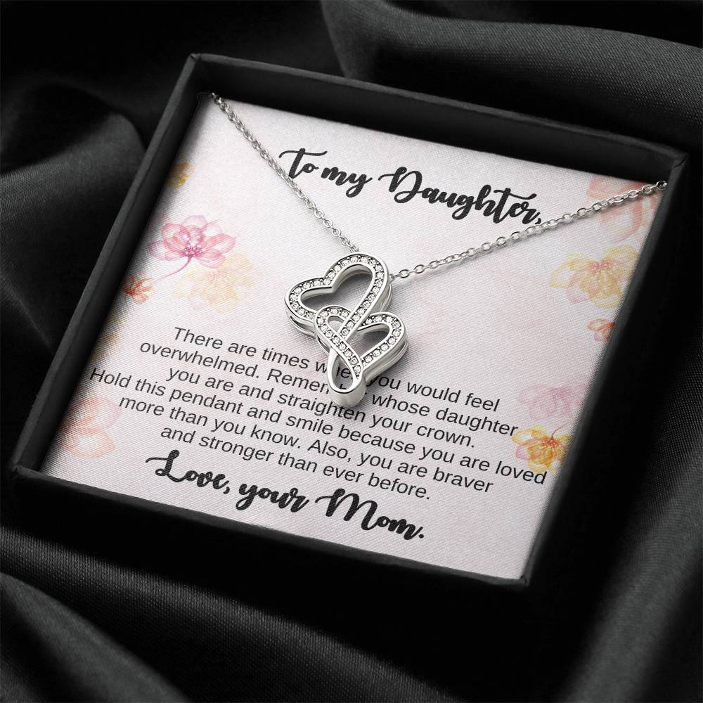 Gift For My Daughter Double Hearts Necklace