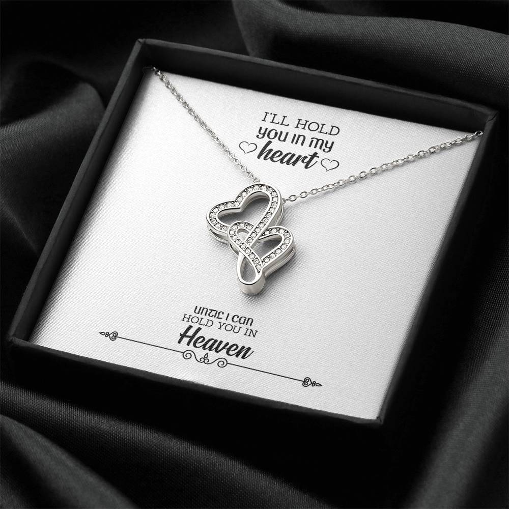I'll Hold You In My Heart - Necklace Double Hearts Necklace