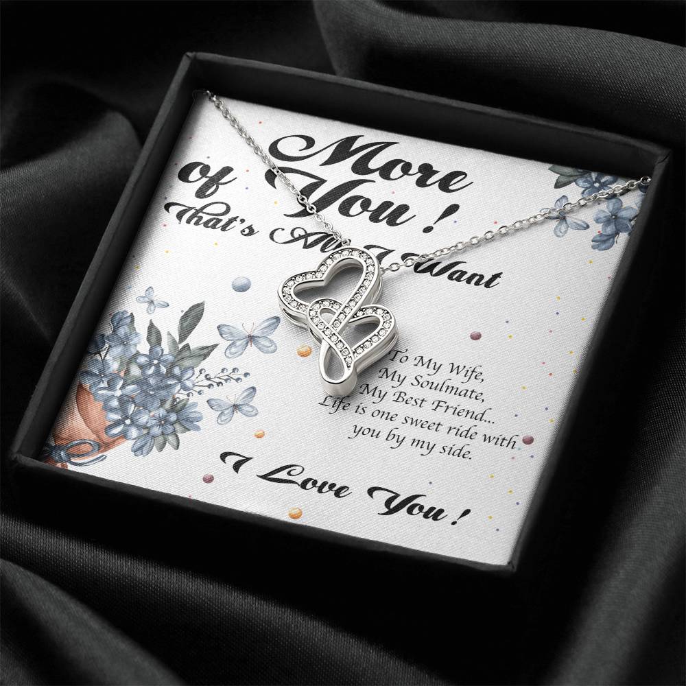 More Of You! That's All I Want Double Hearts Necklace