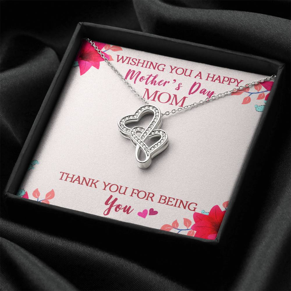 Birthday Gift For Mother Mother Gift Necklace Christmas Gift Meaningful Mother Gift 6 Double Hearts Necklace