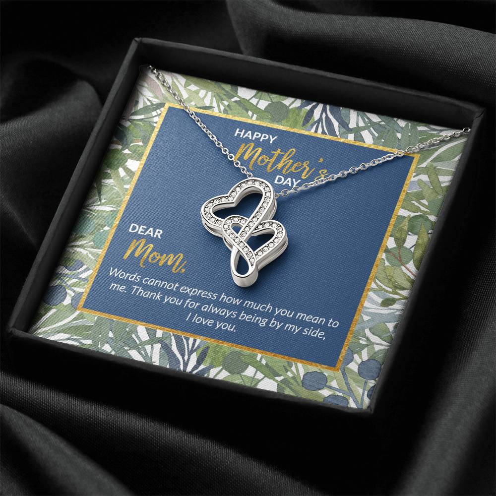 Mother's Day Collection  - Green Spring Double Hearts Necklace