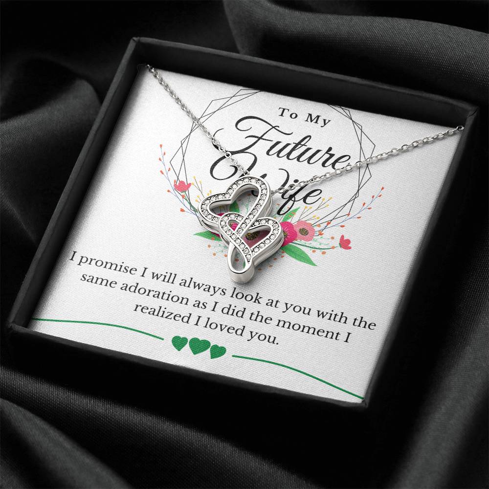 Double Heart Necklace - Future Wife Double Hearts Necklace