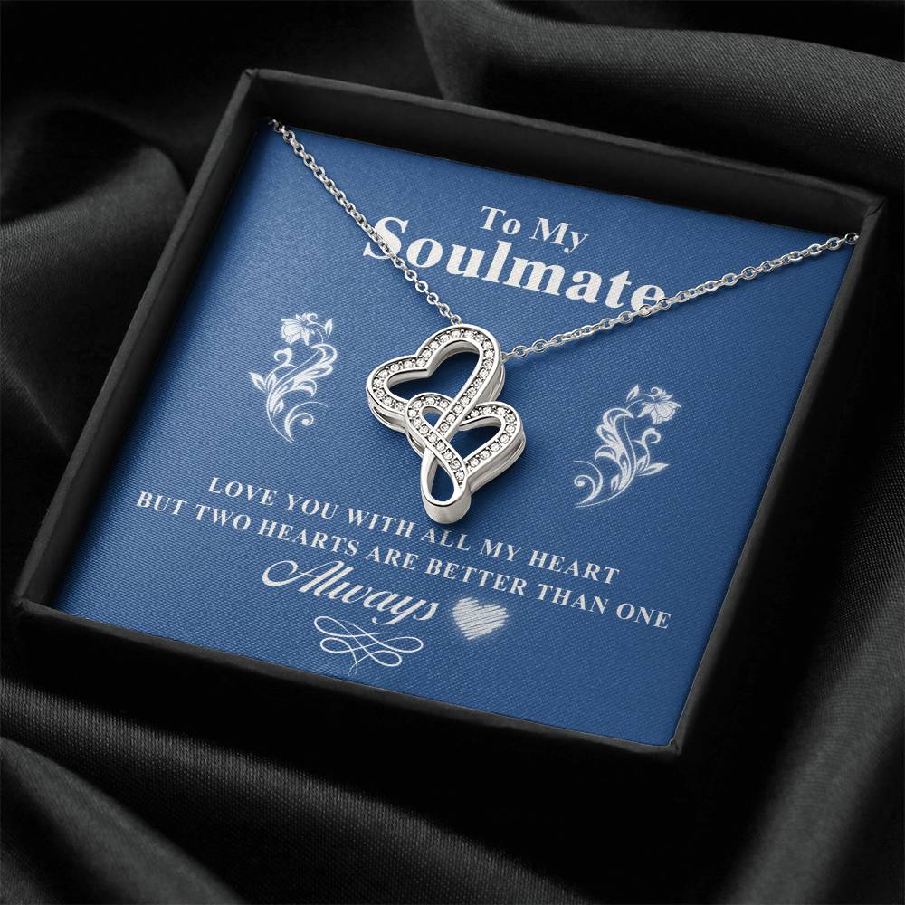 Love You With All My Heart - Necklace Double Hearts Necklace