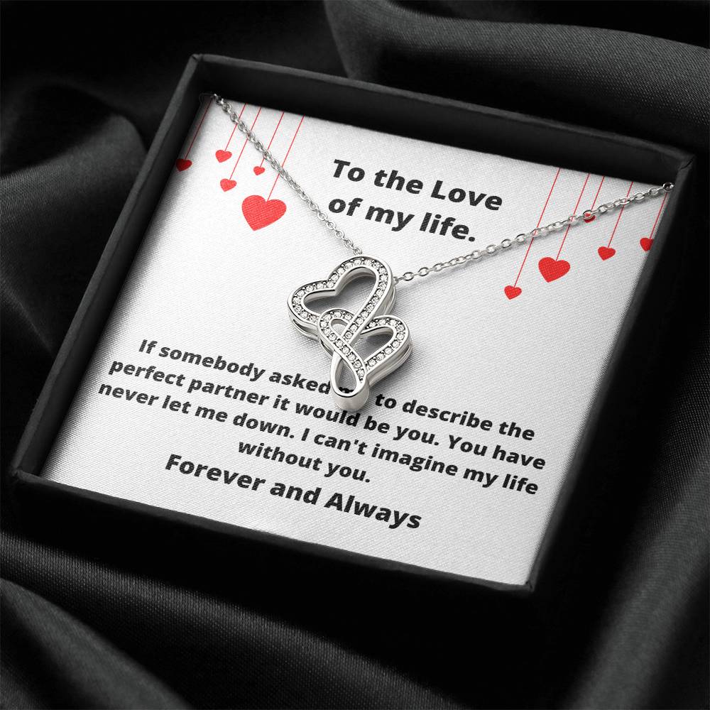 Love Of My Life  Bwval Double Hearts Necklace