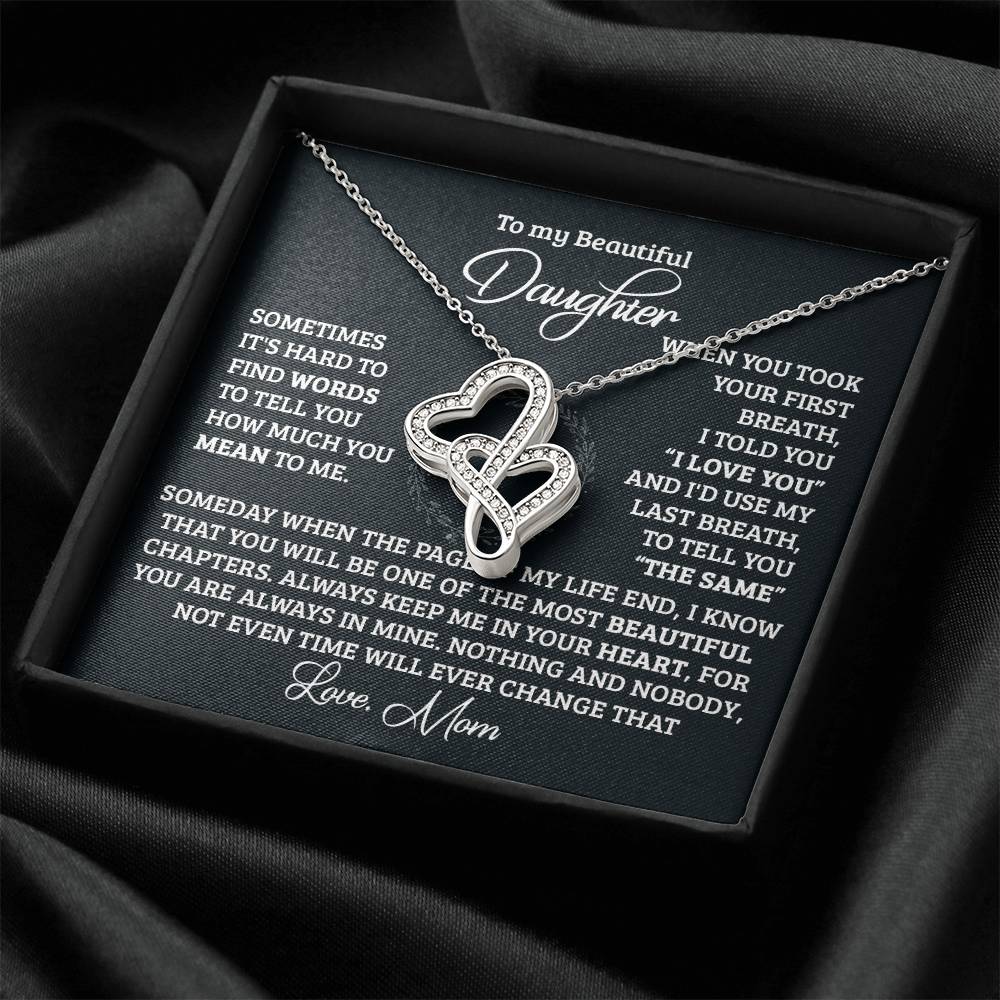 Time Will Never Change That Double Hearts Necklace
