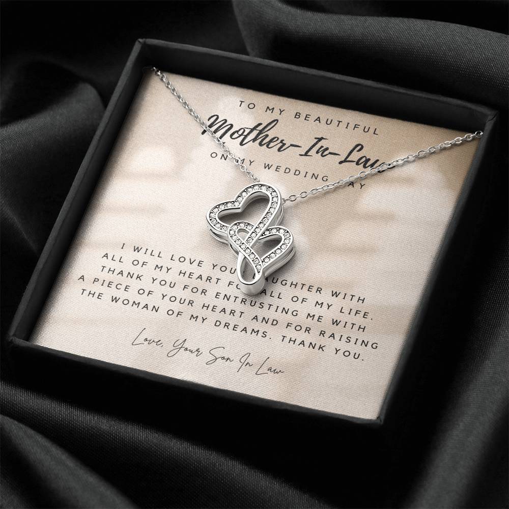 Mother Of The Bride Gift From Groom  Mother In Law Gift On Wedding Day From Groom  Gifts For Mother Of The Bride  Futu 2 Double Hearts Necklace