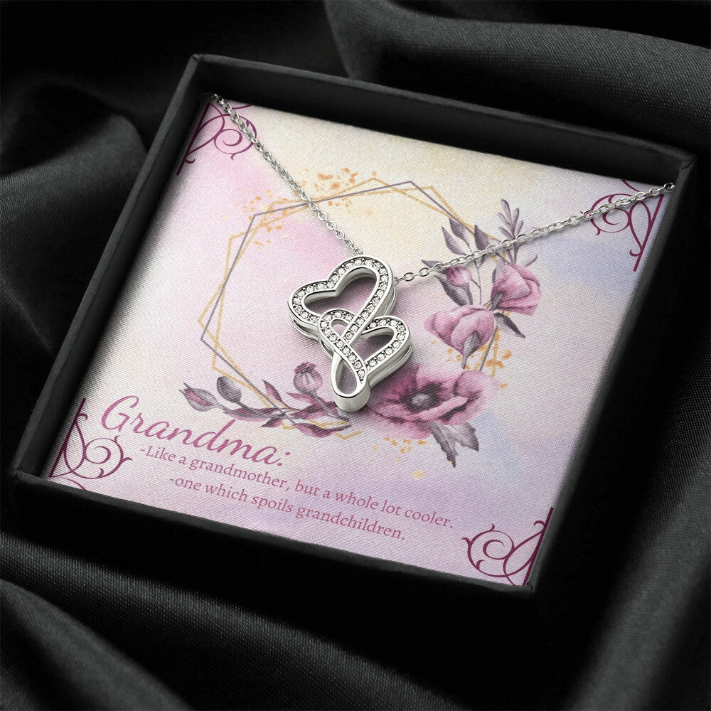 Grandma To Be Grandma Gift New Grandma Gift For Grandma Grandmother Necklace Grandma Double Hearts Necklace