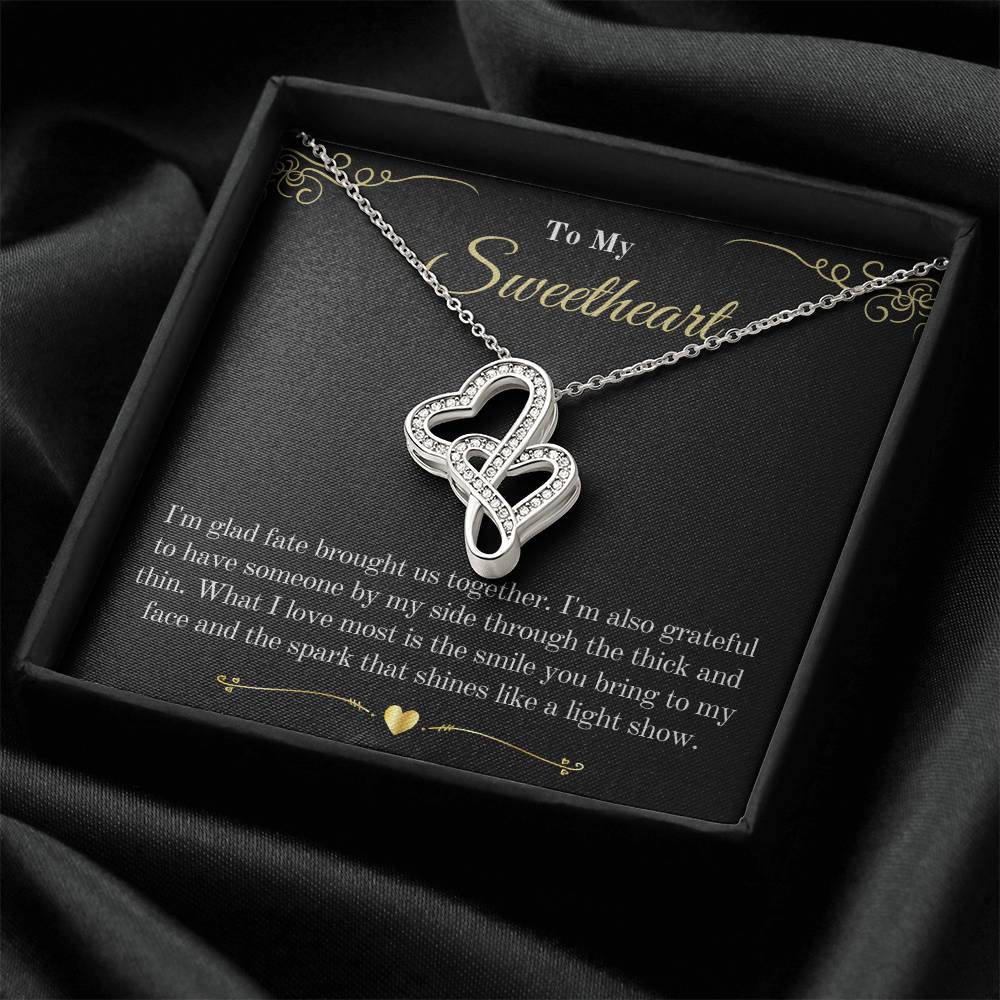 Your Girlfriend Will Love This  Double Hearts Necklace