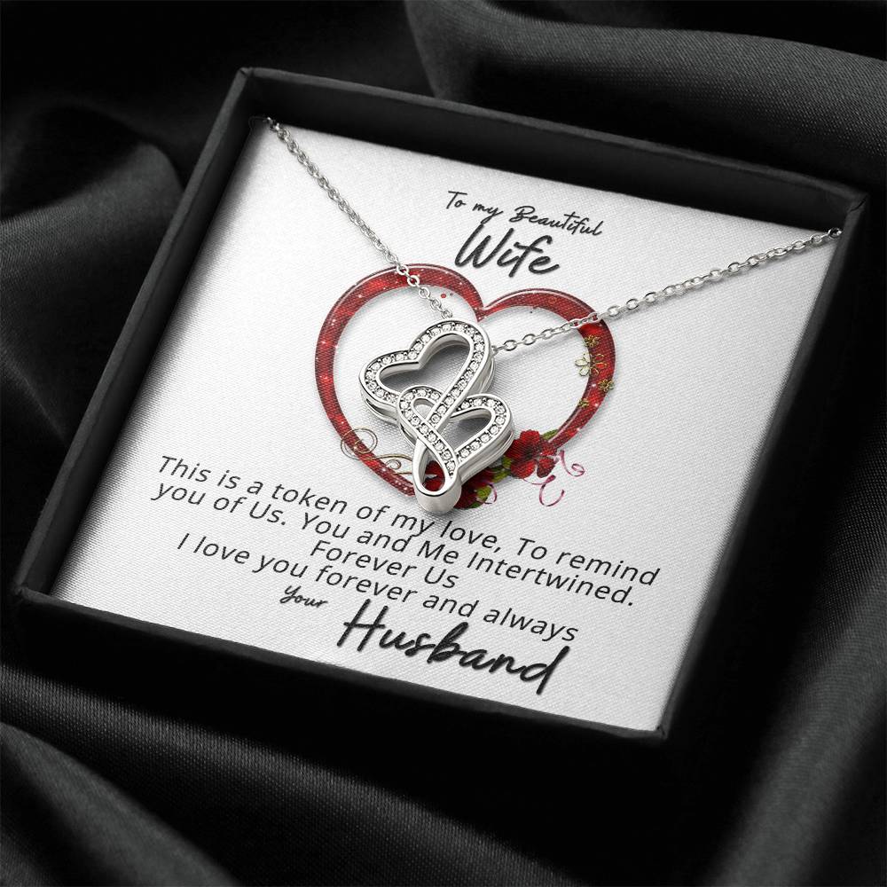 Beautiful Wife Double Hearts Necklace