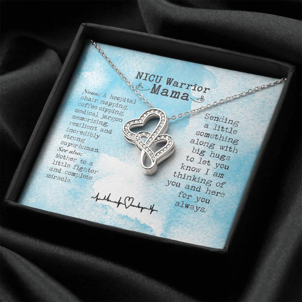 Nicu Mama Heart Necklace Double Hearts Necklace