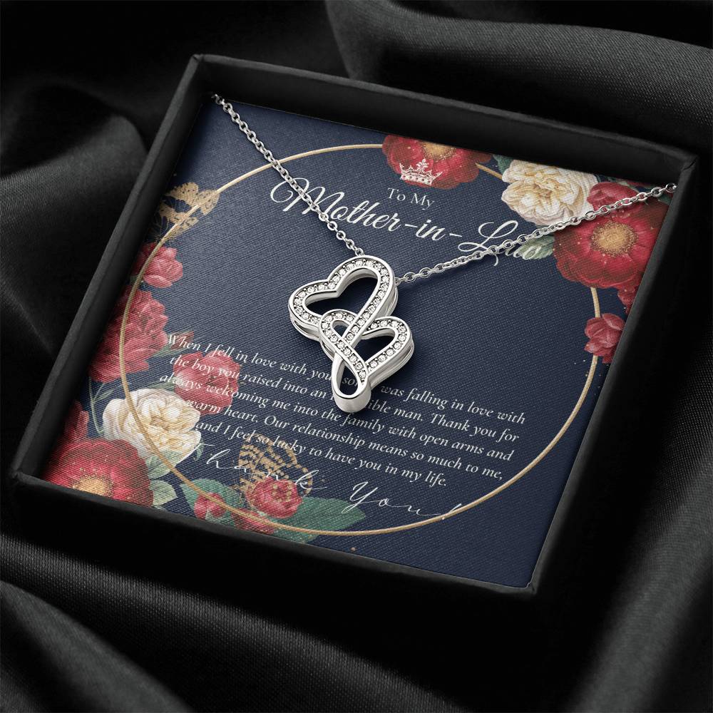 Mother In Law Gift  Mom In Law Jewelry  Mother's Day Gift For Mother-In-Law  Gift For Mother In Law  Mother-In-Law Nec 3 Double Hearts Necklace