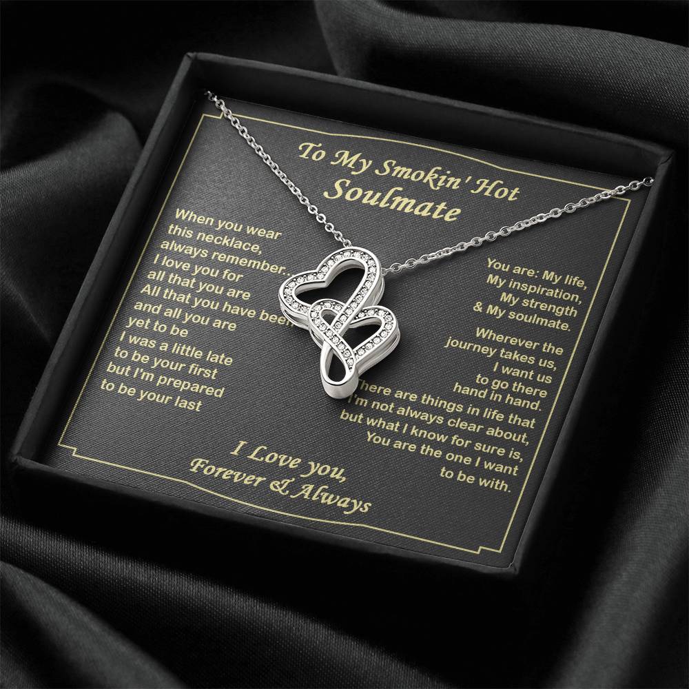 Gift For Your Soulmate - You Are My Inspiration 1 - Double Hearts Double Hearts Necklace