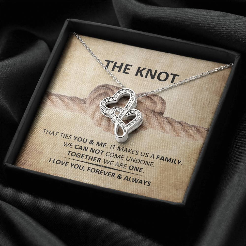 Sweetest Hearts - To My Wife Necklace Love Your Husband - To My Wife Necklace Anniversary Gift For Wife Gift For Wife  1 Double Hearts Necklace