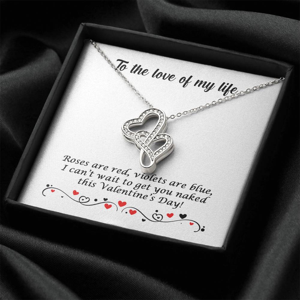I Can't Wait Double Hearts Necklace