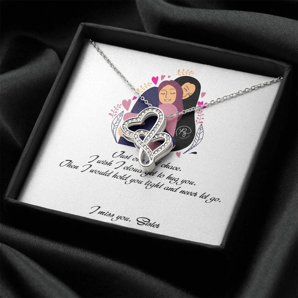Sister Christmas Gift - Perfect Us Gift Double Hearts Necklace