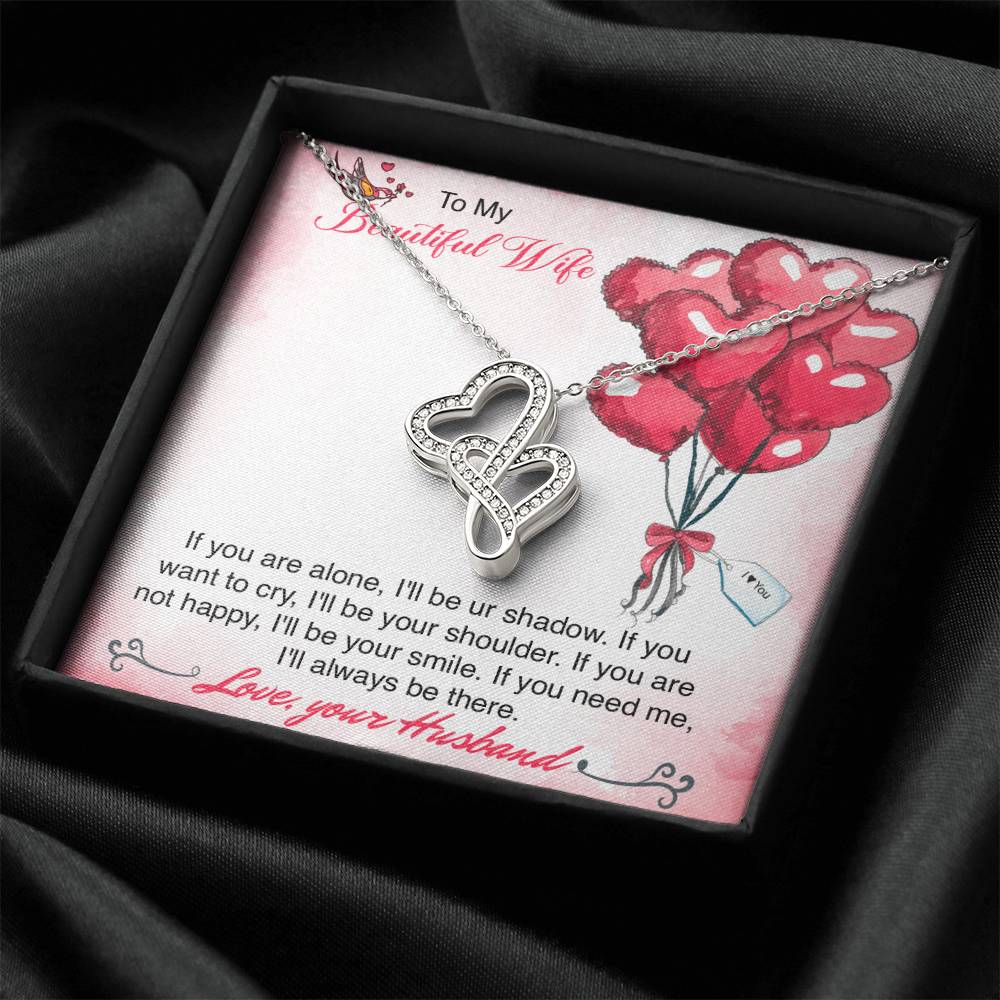 Gorgeous  1 Double Hearts Necklace