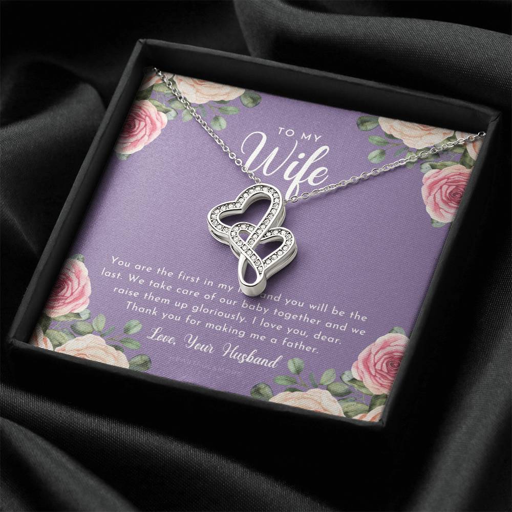 Postpartum Gift For Wife Gift For Wife Post Pregnancy Becoming A Mother Gift Gift For Wife Birth Wife After Pregnancy  6 Double Hearts Necklace