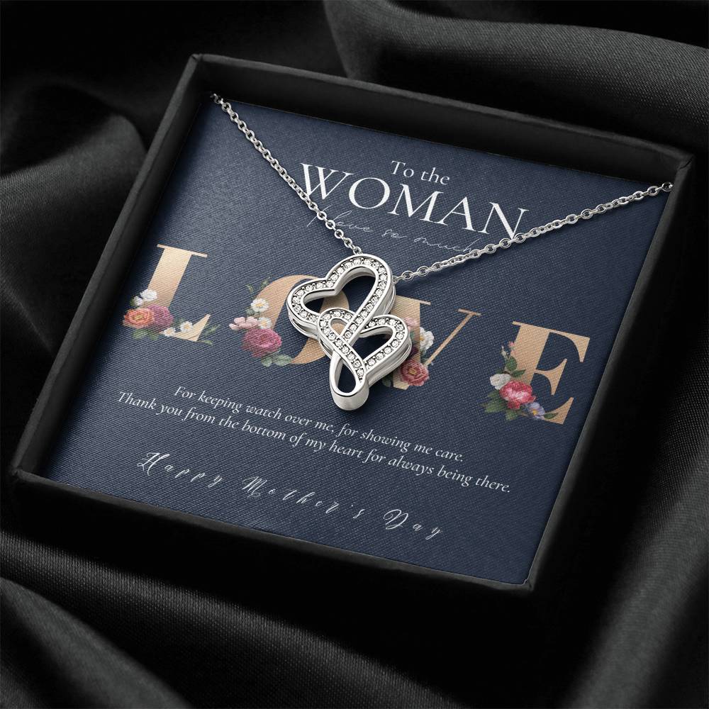Mother's Day  Gift For Mom  Gift For Mom From Daughter  Gift For Mom From Son  Mom Necklace  Mother's Day Gift From Da Double Hearts Necklace
