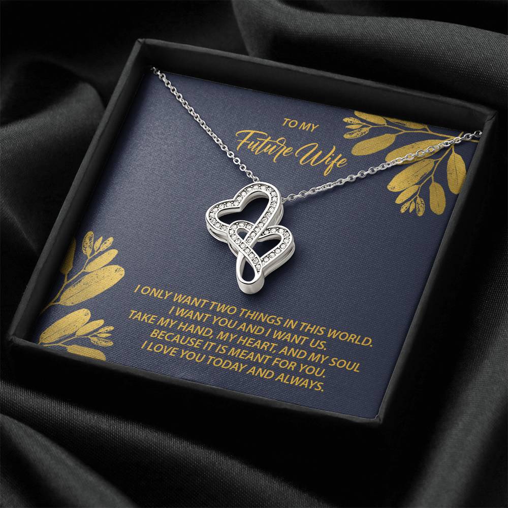 To My Future Wife -  M38 Double Hearts Necklace