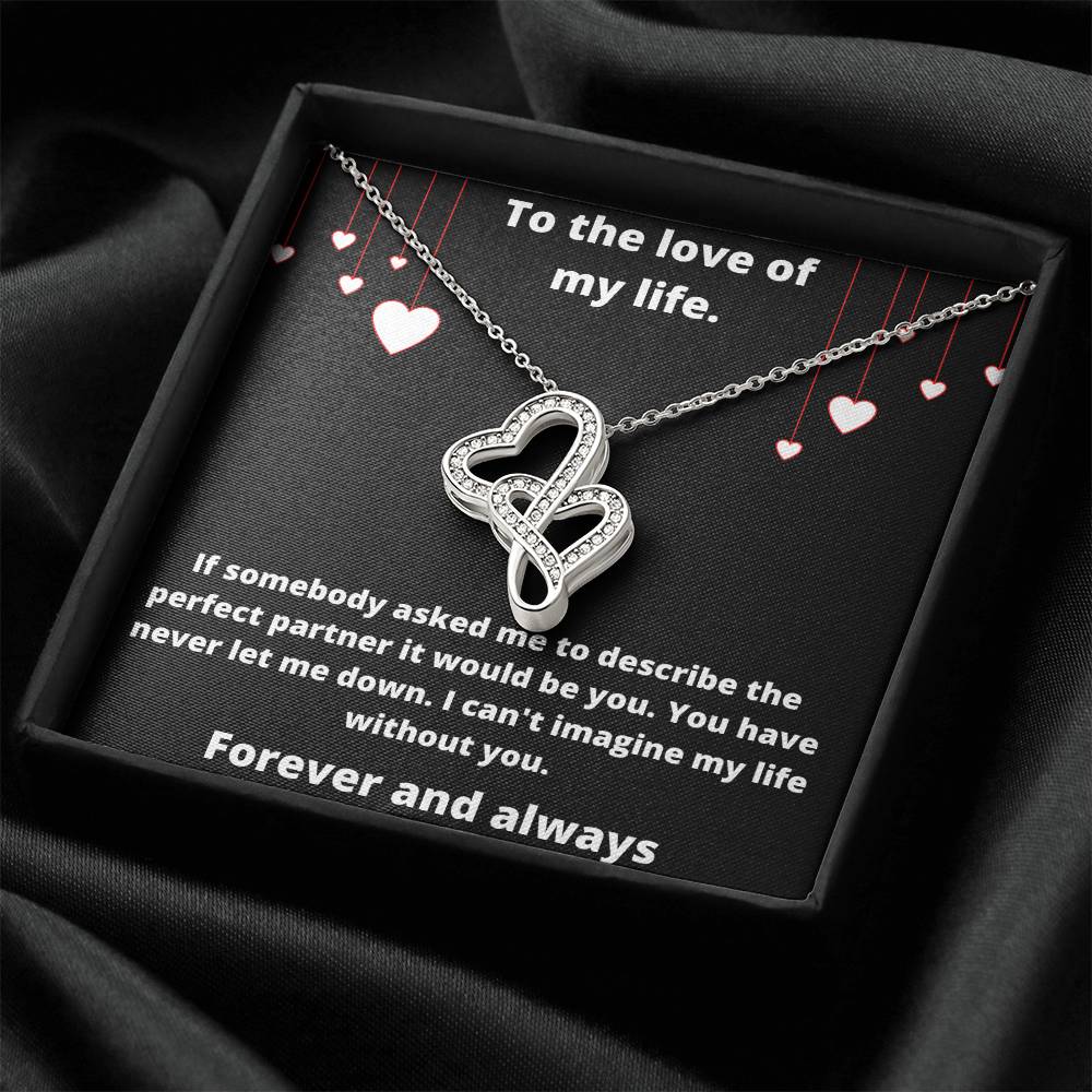 Love Of My Life  Wbval Double Hearts Necklace