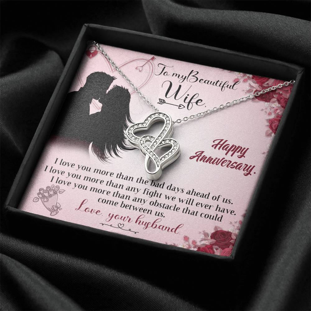 Happy Anniversary! Double Hearts Necklace