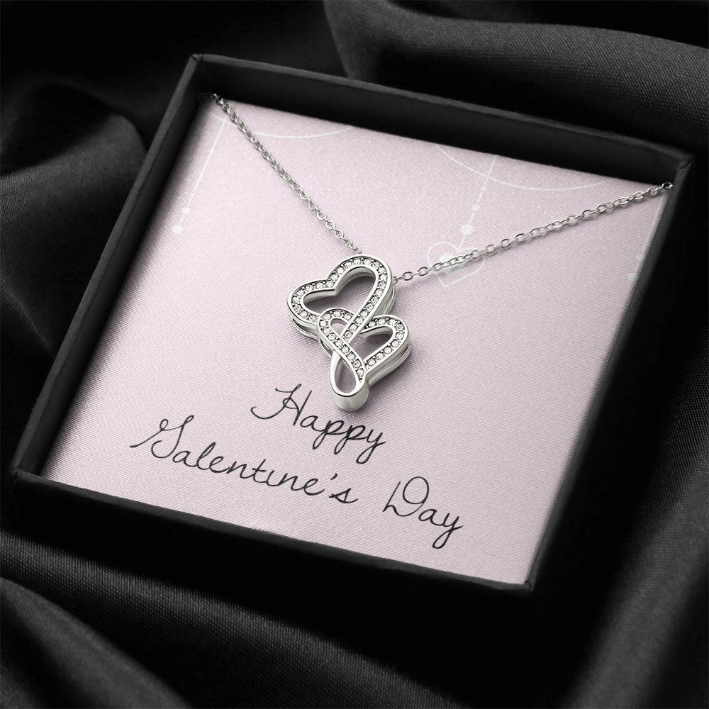 Happy Valentine's Day - Necklace Double Hearts Necklace